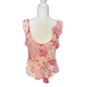 Cato Pink and Yellow Floral Blouse